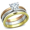 Rose Gold Wedding Rings TK1274 Three ToneGold Stainless Steel Ring