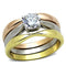 Rose Gold Wedding Rings TK1278 Three ToneGold Stainless Steel Ring