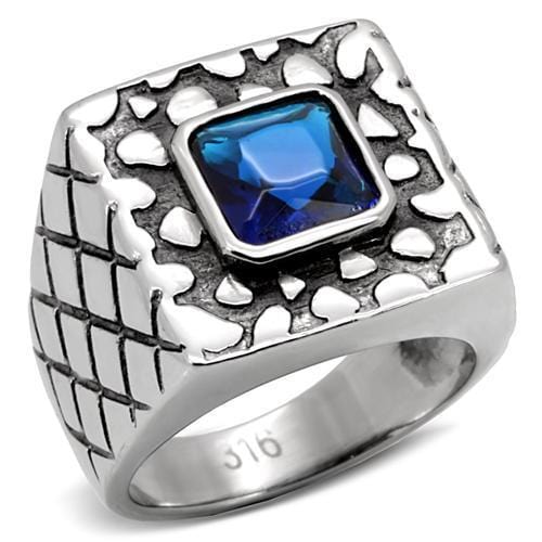 Mens Stainless Steel Rings TK128 Stainless Steel Ring with Synthetic