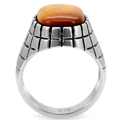 Mens Stainless Steel Rings TK129 Stainless Steel Ring with Synthetic