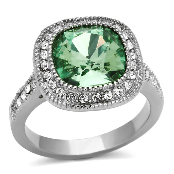 Cheap Rings TK1317 Stainless Steel Ring with Top Grade Crystal in Emerald