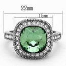 Cheap Rings TK1317 Stainless Steel Ring with Top Grade Crystal in Emerald