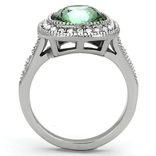 Cheap Rings TK1317 Stainless Steel Ring with Top Grade Crystal in Emerald