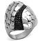 Cheap Rings TK1327 Stainless Steel Ring with Top Grade Crystal in Jet