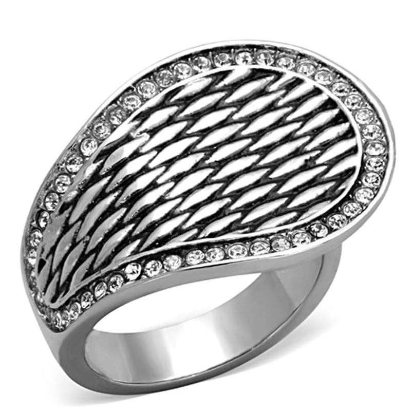 Cheap Rings TK1328 Stainless Steel Ring with Top Grade Crystal