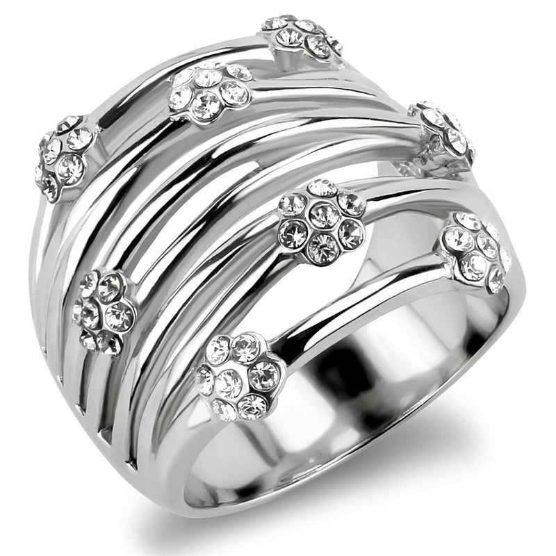 Cheap Wedding Rings TK1372 Stainless Steel Ring with Top Grade Crystal