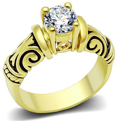 Cheap Gold Rings TK1377 Gold - Stainless Steel Ring with AAA Grade CZ