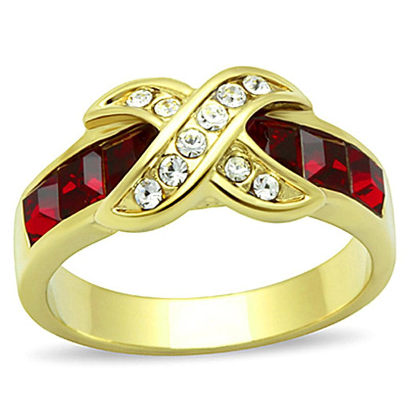 Cheap Gold Rings TK1388 Gold - Stainless Steel Ring with Crystal in Siam