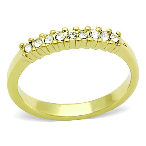 Thin Gold Ring TK1390 Gold - Stainless Steel Ring with Top Grade Crystal