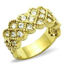 Thin Gold Ring TK1394 Gold - Stainless Steel Ring with Top Grade Crystal