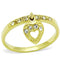 Thin Gold Ring TK1395 Gold - Stainless Steel Ring with Top Grade Crystal