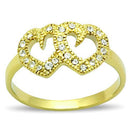 Thin Gold Ring TK1398 Gold - Stainless Steel Ring with Top Grade Crystal