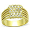 Thin Gold Ring TK1400 Gold - Stainless Steel Ring with Top Grade Crystal