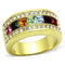 Thin Gold Ring TK1402 Gold - Stainless Steel Ring with Top Grade Crystal