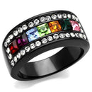 Mens Stainless Steel Rings TK1402J - Stainless Steel Ring with Crystal