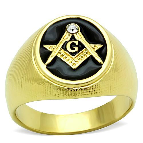 Thin Gold Ring TK1403 Gold - Stainless Steel Ring with Top Grade Crystal