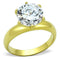 Thin Gold Ring TK1408 Gold - Stainless Steel Ring with AAA Grade CZ