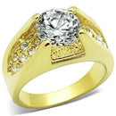 Thin Gold Ring TK1411 Gold - Stainless Steel Ring with AAA Grade CZ