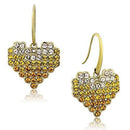 Gold Drop Earrings TK1455 Gold - Stainless Steel Earrings with Crystal