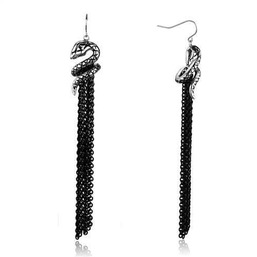 Wedding Earrings TK1479 Two-Tone Black Stainless Steel Earrings