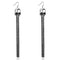 Wedding Earrings TK1480 Two-Tone Black Stainless Steel Earrings with Epoxy