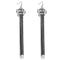 Wedding Earrings TK1481 Two-Tone Black Stainless Steel Earrings with Epoxy