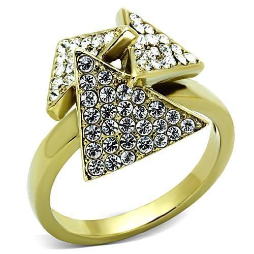 Thin Gold Ring TK1485 Gold - Stainless Steel Ring with Top Grade Crystal