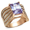 Rose Gold Rings TK1490 Rose Gold - Stainless Steel Ring with AAA Grade CZ