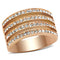 Rose Gold Rings TK1492 Rose Gold - Stainless Steel Ring with AAA Grade CZ