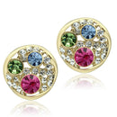 Gold Stud Earrings TK1501 Gold - Stainless Steel Earrings with Crystal