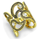 Thin Gold Ring TK1506 Gold - Stainless Steel Ring with Top Grade Crystal