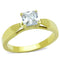 Simple Gold Rings TK1511 Gold - Stainless Steel Ring with AAA Grade CZ