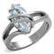 Band Rings TK1531 Stainless Steel Ring with AAA Grade CZ