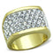 Simple Gold Rings TK1545 Two-Tone Gold - Stainless Steel Ring with Crystal