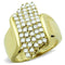 Simple Gold Rings TK1554 Gold - Stainless Steel Ring with AAA Grade CZ