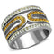 Simple Gold Rings TK1555 Two-Tone Gold - Stainless Steel Ring with Crystal