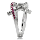 Band Rings TK156 Stainless Steel Ring with Top Grade Crystal