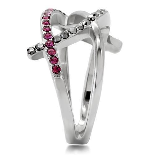 Band Rings TK156 Stainless Steel Ring with Top Grade Crystal