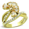 Simple Gold Rings TK1574 Gold - Stainless Steel Ring with AAA Grade CZ