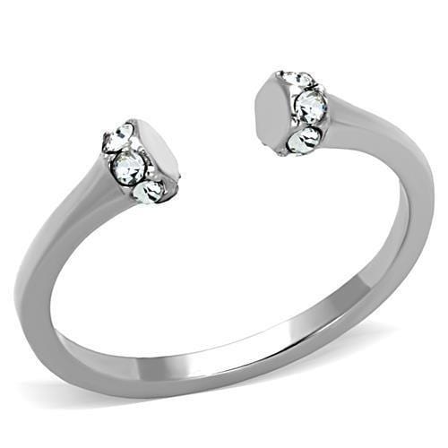 Band Rings TK1580 Stainless Steel Ring with Top Grade Crystal