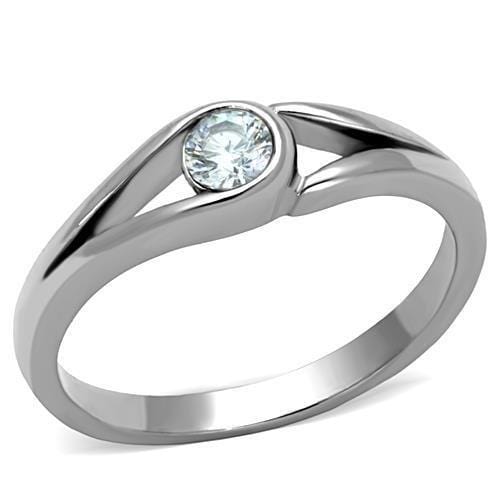 Band Rings TK1581 Stainless Steel Ring with AAA Grade CZ