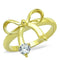 Simple Gold Rings TK1585 Gold - Stainless Steel Ring with AAA Grade CZ