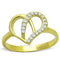 Simple Gold Rings TK1586 Gold - Stainless Steel Ring with AAA Grade CZ