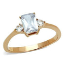 Rose Gold Rings TK1589 Rose Gold - Stainless Steel Ring with AAA Grade CZ