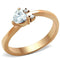 Rose Gold Rings TK1591 Rose Gold - Stainless Steel Ring with AAA Grade CZ