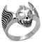 Men's Pinky Rings TK1599 Stainless Steel Ring with Epoxy in Jet