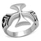 Men's Pinky Rings TK1602 Stainless Steel Ring with Epoxy in Jet