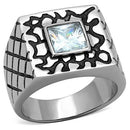 Mens Stainless Steel Rings TK1607 Stainless Steel Ring with AAA Grade CZ