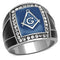 Mens Stainless Steel Rings TK1612 Stainless Steel Ring with Crystal