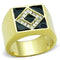 Simple Gold Rings TK1613 Gold - Stainless Steel Ring with Crystal